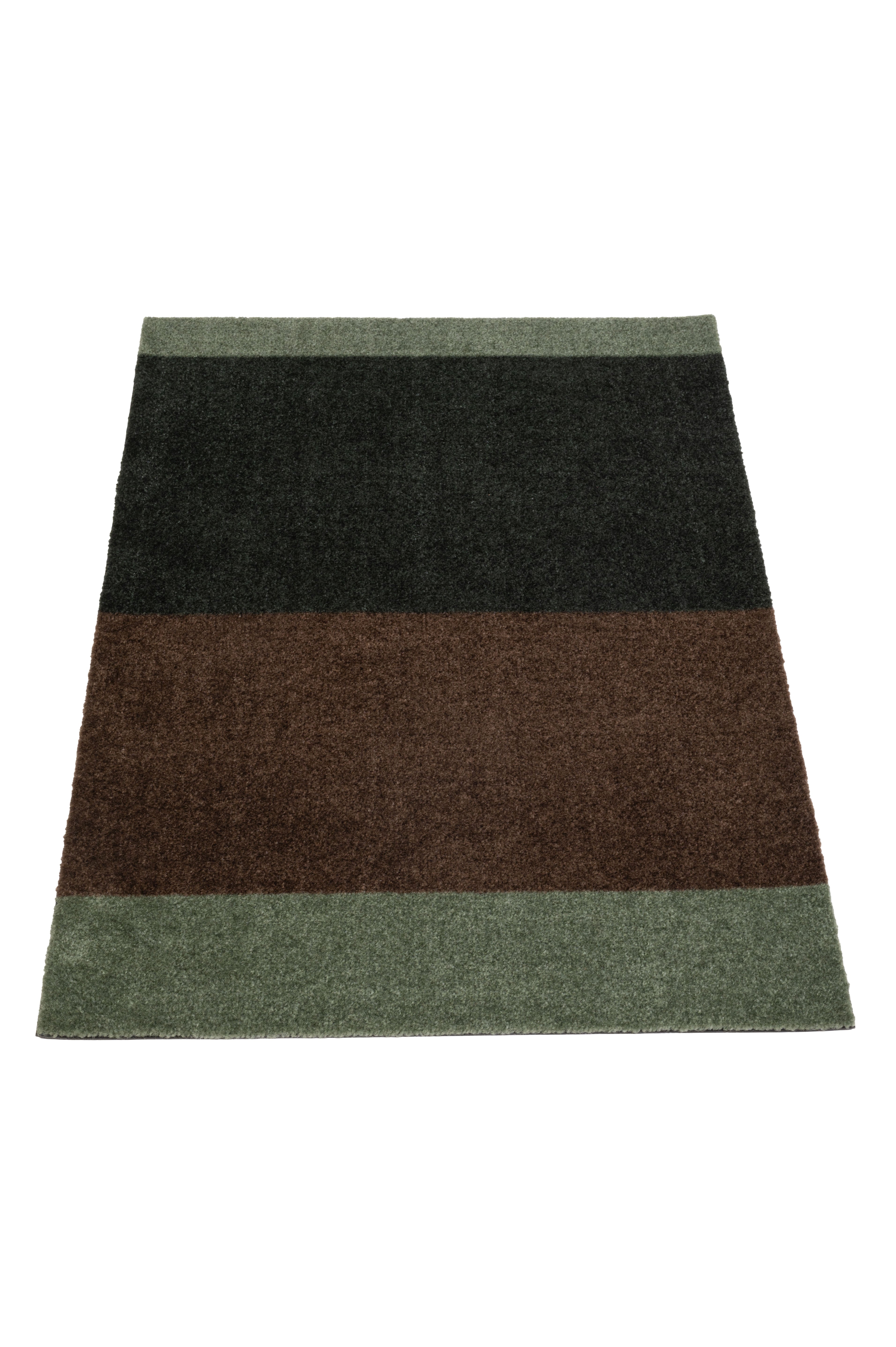 DOORMAT 60 x 90 cm - STRIPES GREEN / BROWN