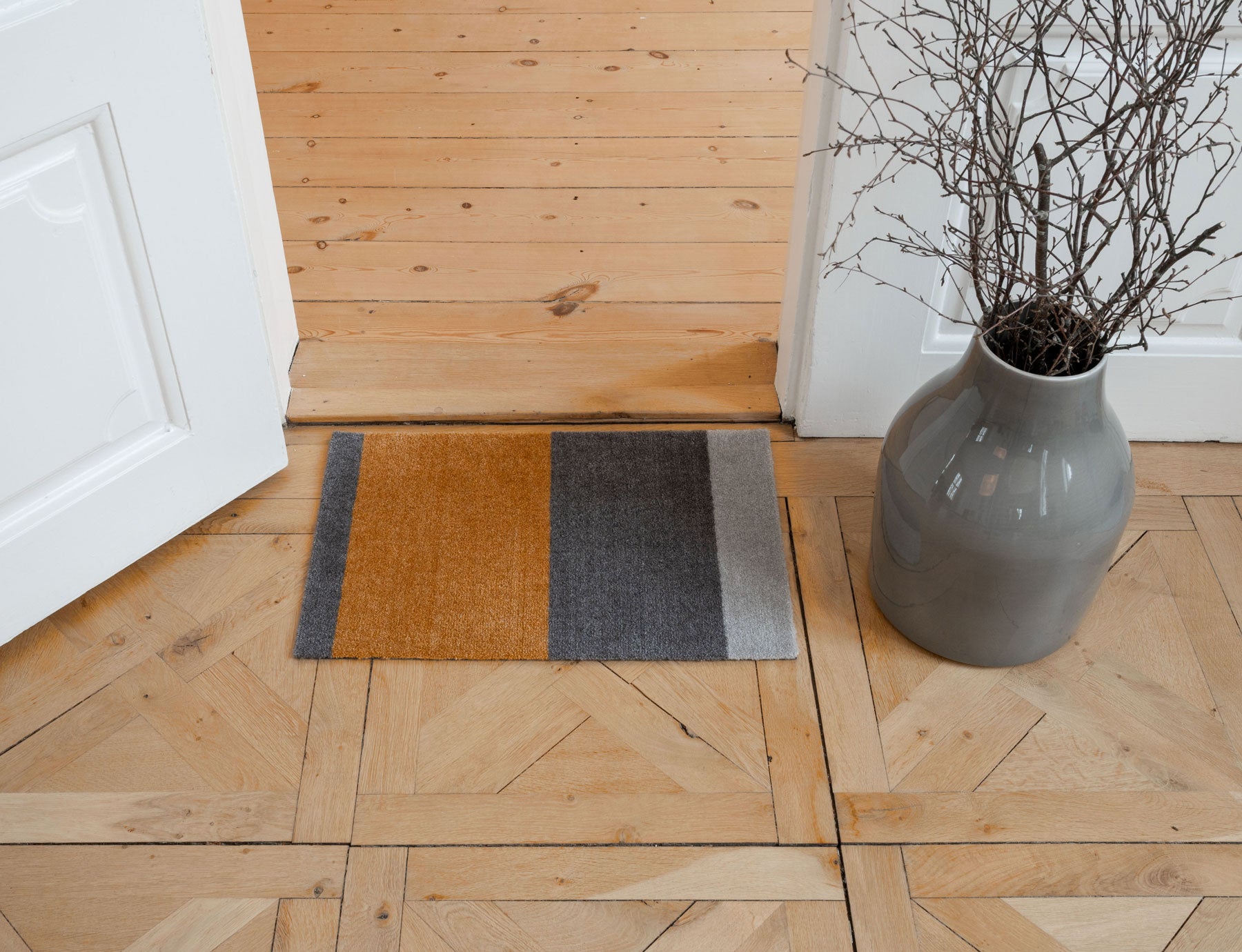 STRIPES HORIZONTAL - LIGHT GREY/GREY/DIJON