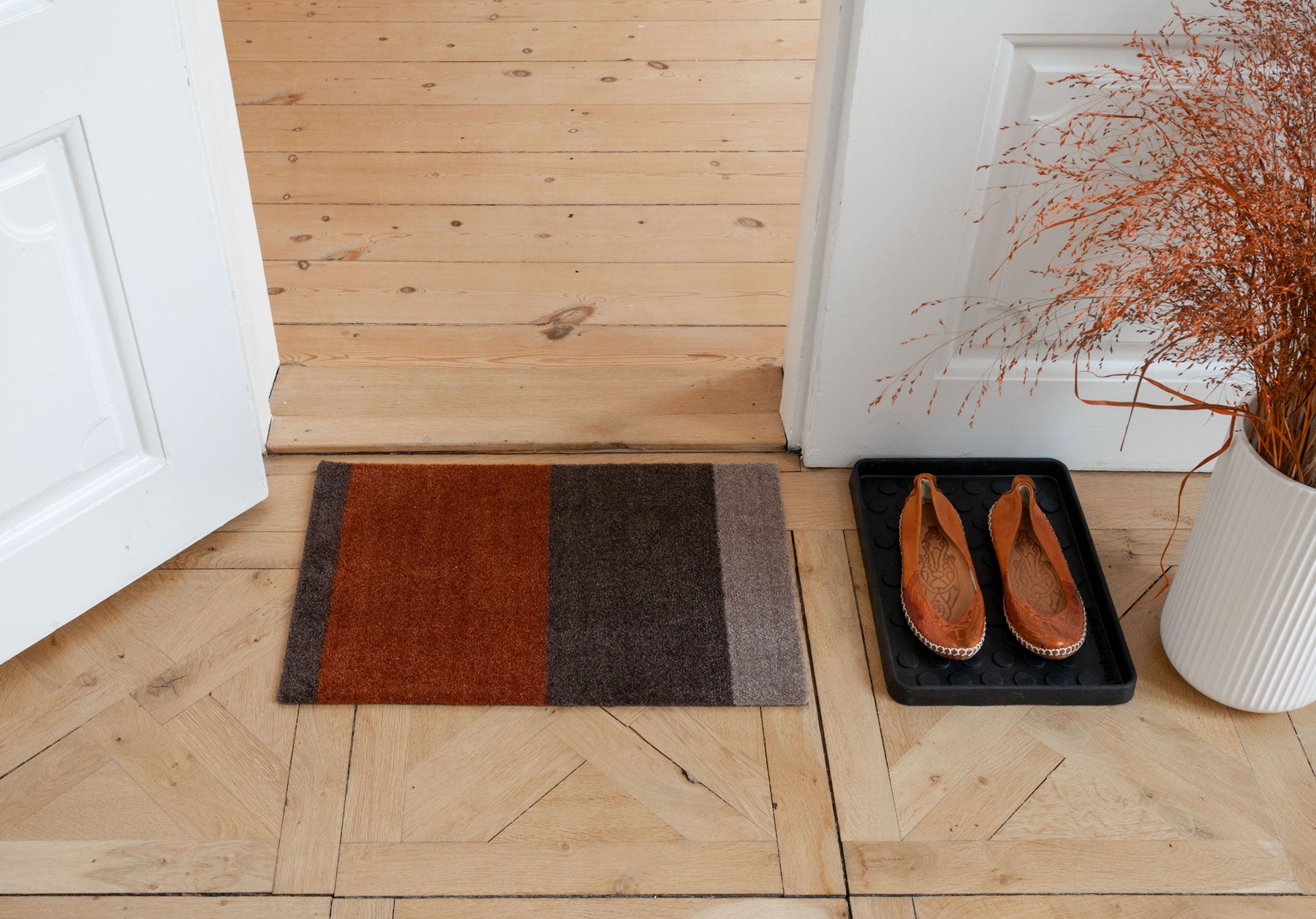 STRIPES HORIZONTAL - SAND/BROWN/TERRACOTTA