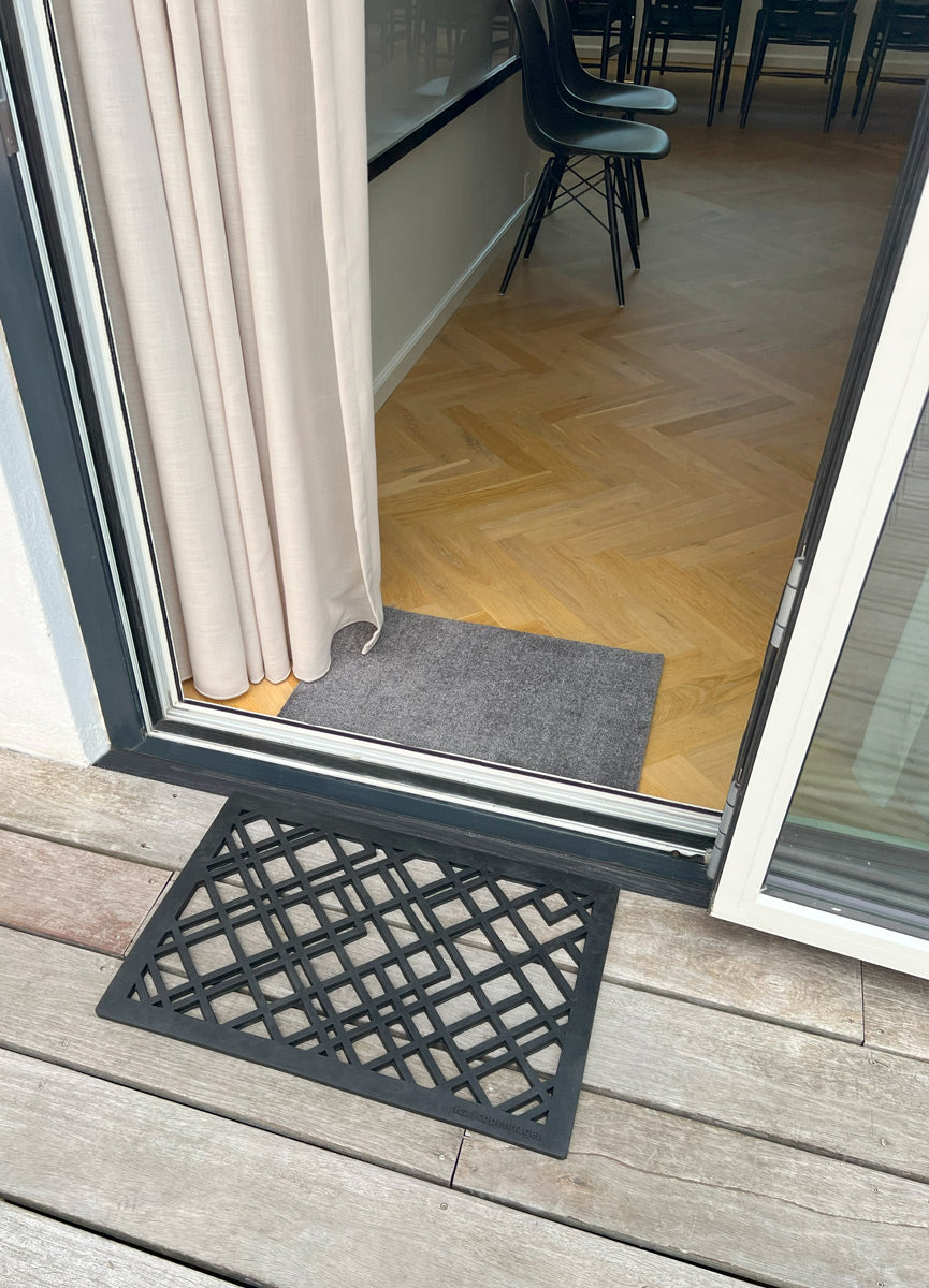 FLOOR MAT 40 x 60 cm - UNICOLOR STEELGREY