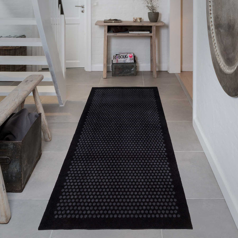 FLOOR MAT 90 x 200 CM - DOT BLACK/GREY