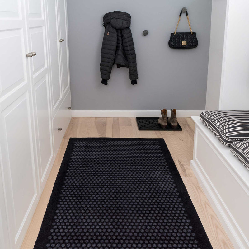 FLOOR MAT 90 x 200 CM - DOT BLACK/GREY