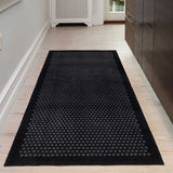FLOOR MAT 90 x 200 CM - DOT BLACK/GREY