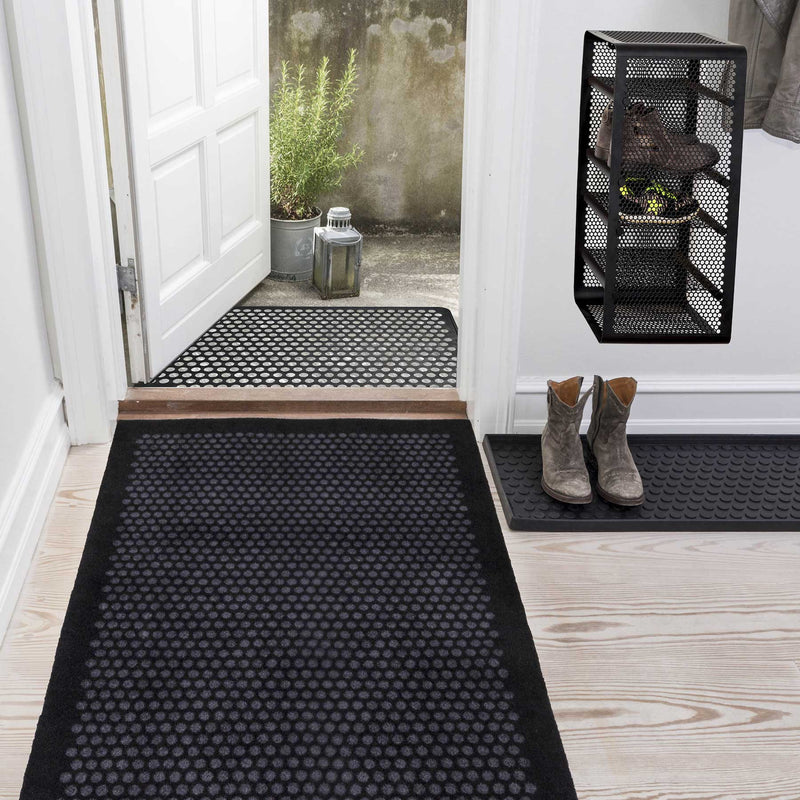 FLOOR MAT 90 x 200 CM - DOT BLACK/GREY