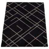 FLOOR MAT 40 x 60 CM - LINES black/sand