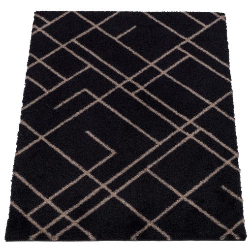 FLOOR MAT 40 x 60 CM - LINES black/sand