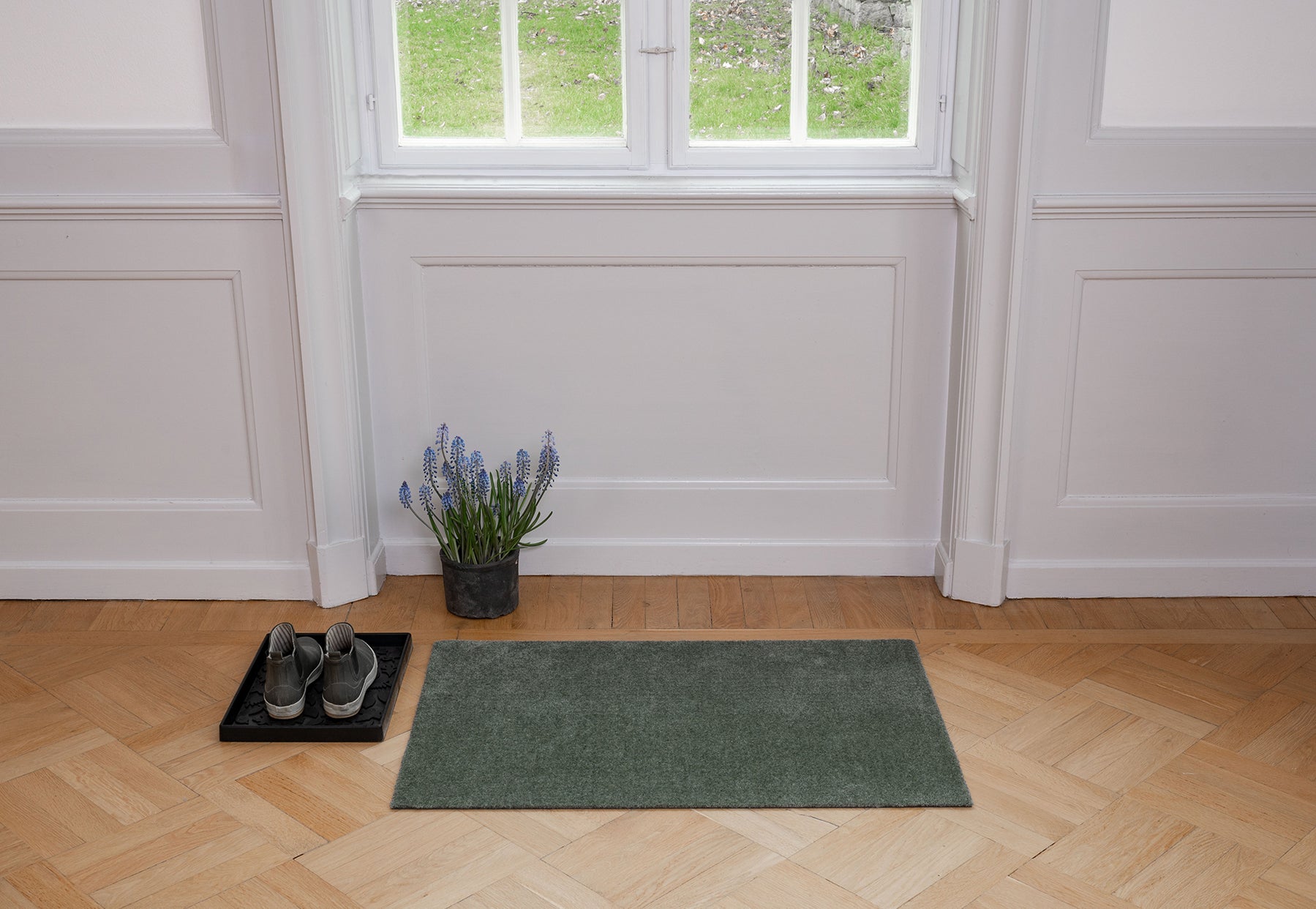 Floor Mat 60 x 90 cm Dusty Green | Mat for Entrance, Kitchen & Bath