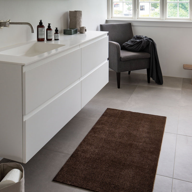 FLOOR MAT 90 X 130 CM - UNI COLOUR/BROWN