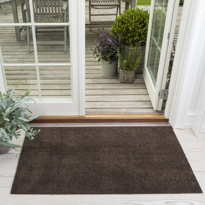 FLOOR MAT 67 x 120 cm - UNI COLOR BROWN