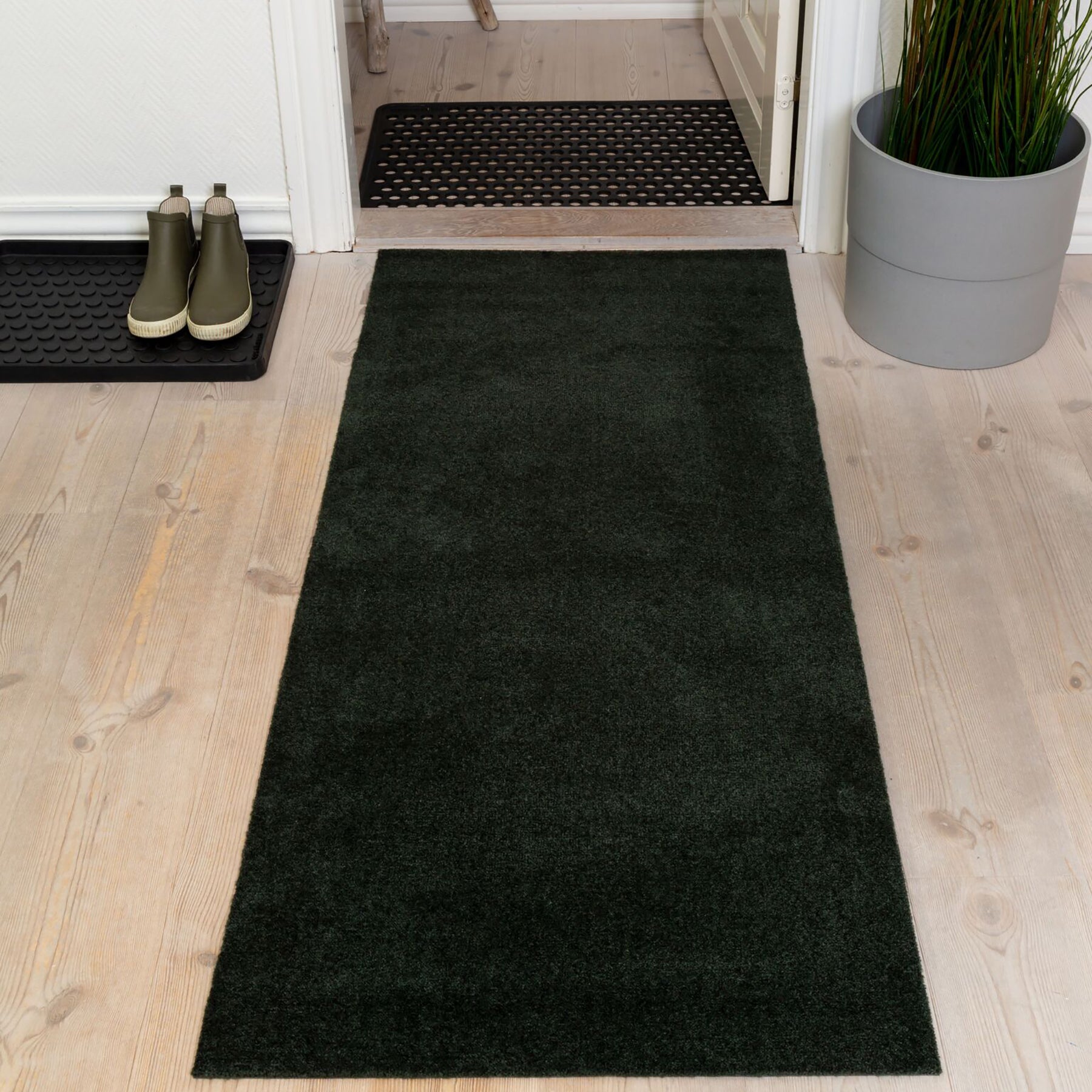 FLOOR MAT 67 x 120 cm - UNI COLOUR/DARK GREEN