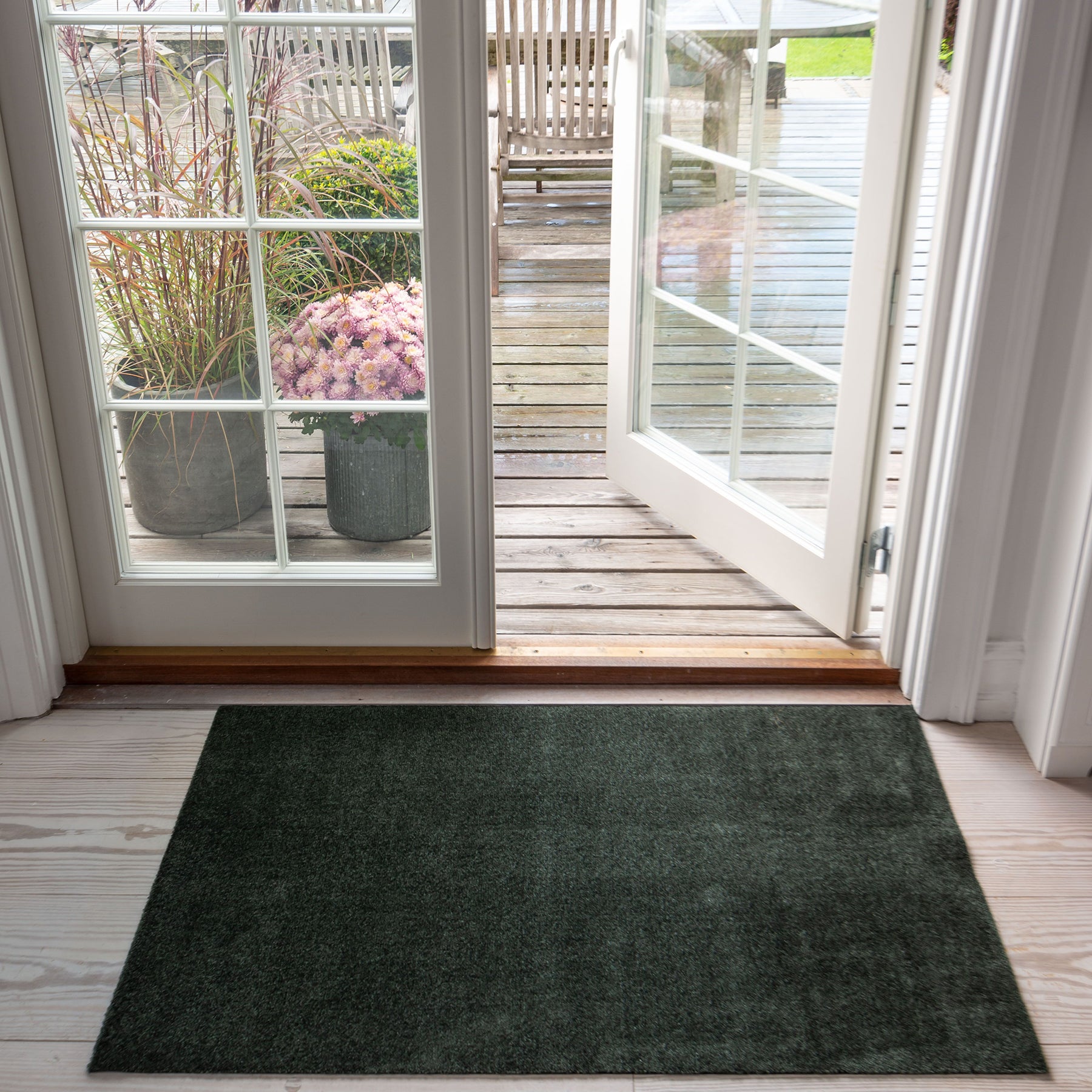 FLOOR MAT 67 x 120 cm - UNI COLOUR/DARK GREEN