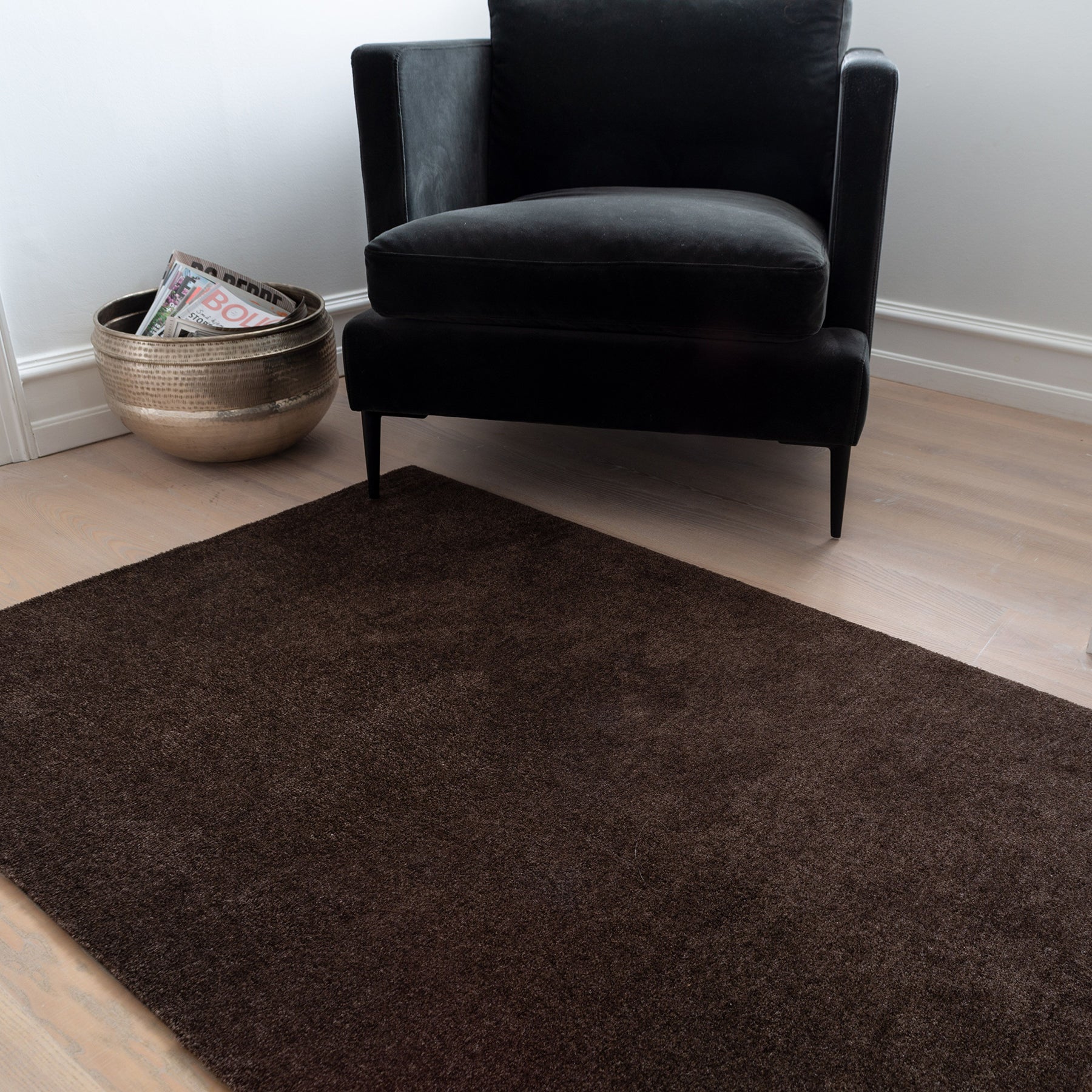 FLOOR MAT 90 X 130 CM - UNI COLOUR/BROWN
