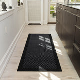 FLOOR MAT 67 x 200 CM - DOT BLACK/grey