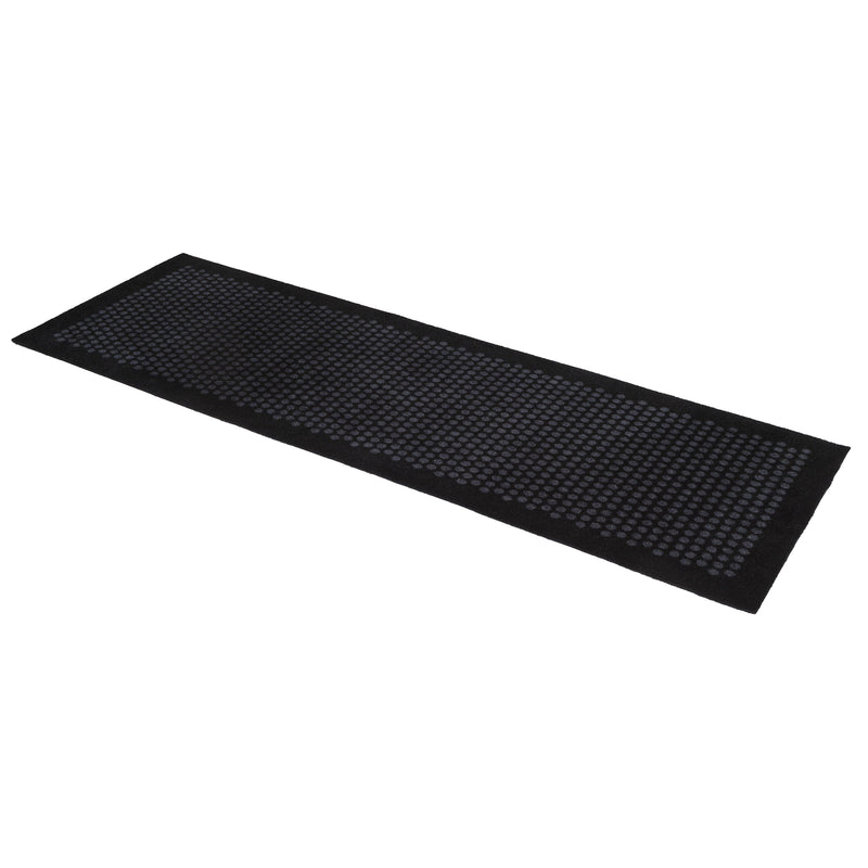 FLOOR MAT 67 x 200 CM - DOT BLACK/grey