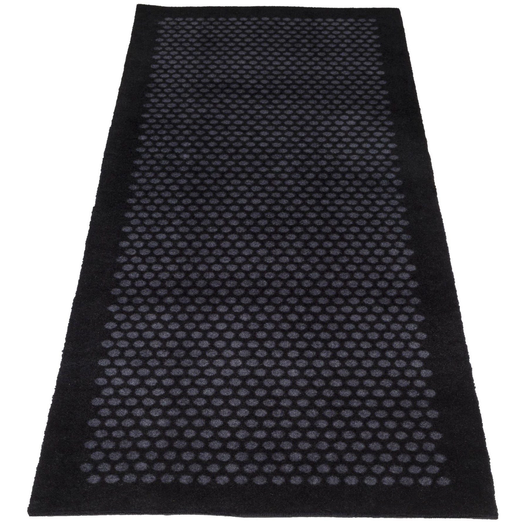 FLOOR MAT 67 x 200 CM - DOT BLACK/grey