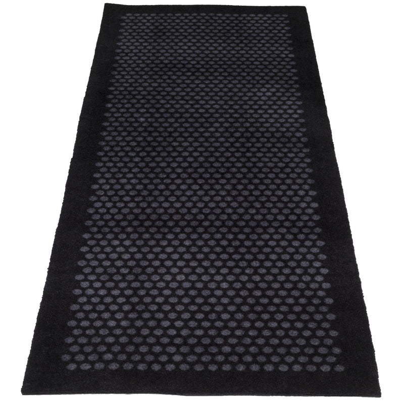 FLOOR MAT 67 x 200 CM - DOT BLACK/grey