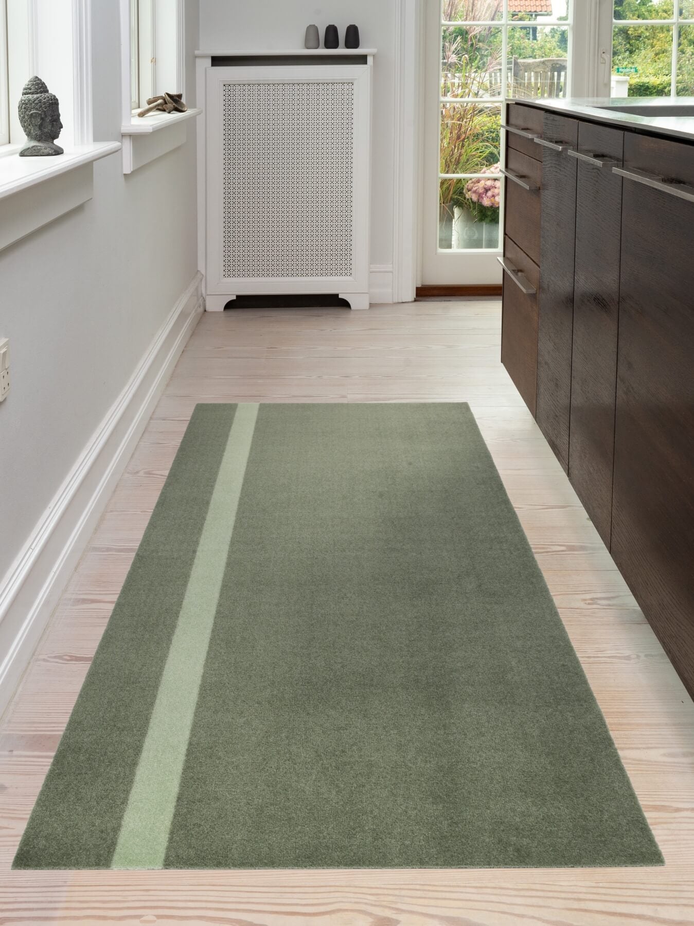 50% OFF - 40X60 - STRIPES VERTICAL - LIGHT/DUSTY GREEN