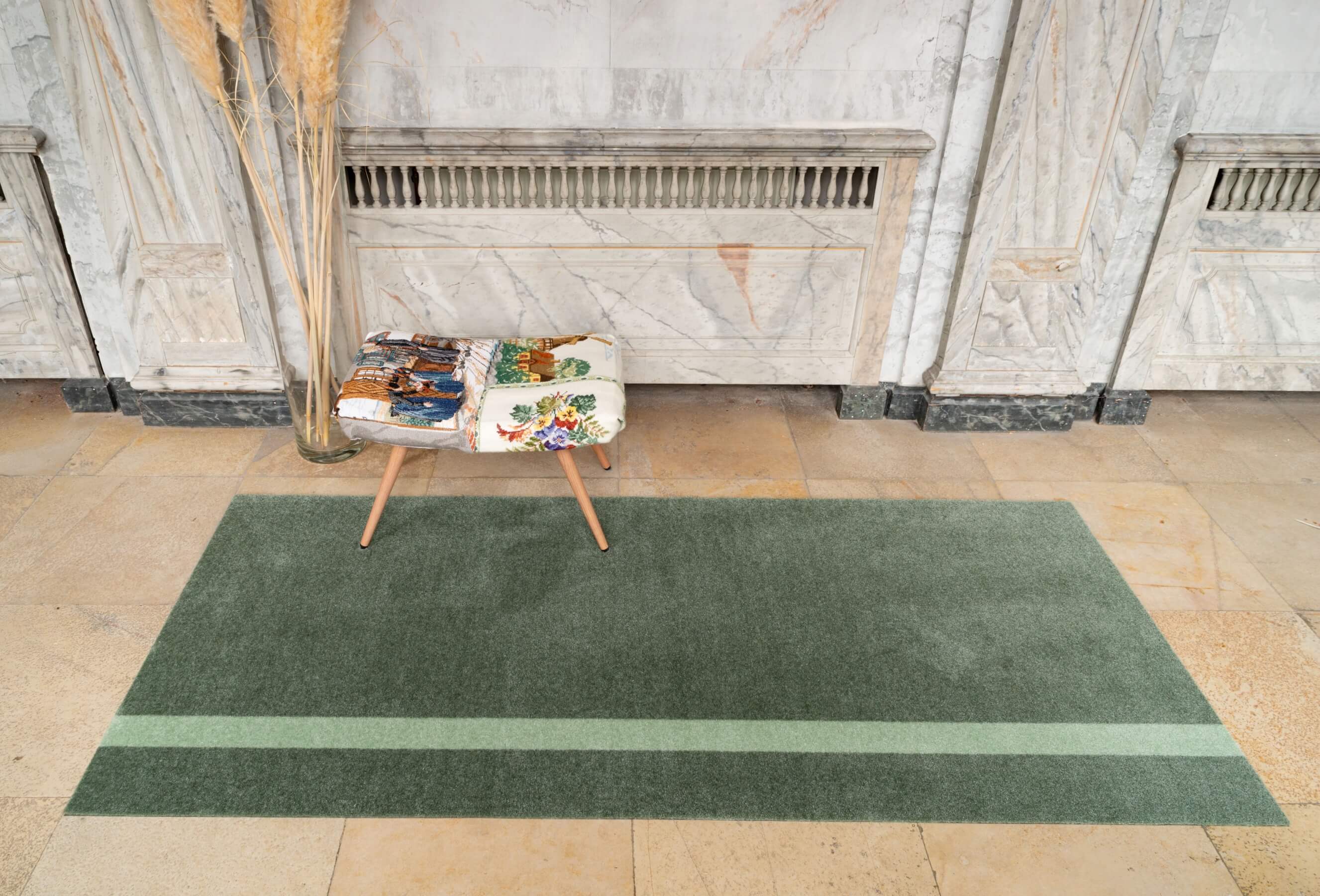 50% OFF - 40X60 - STRIPES VERTICAL - LIGHT/DUSTY GREEN