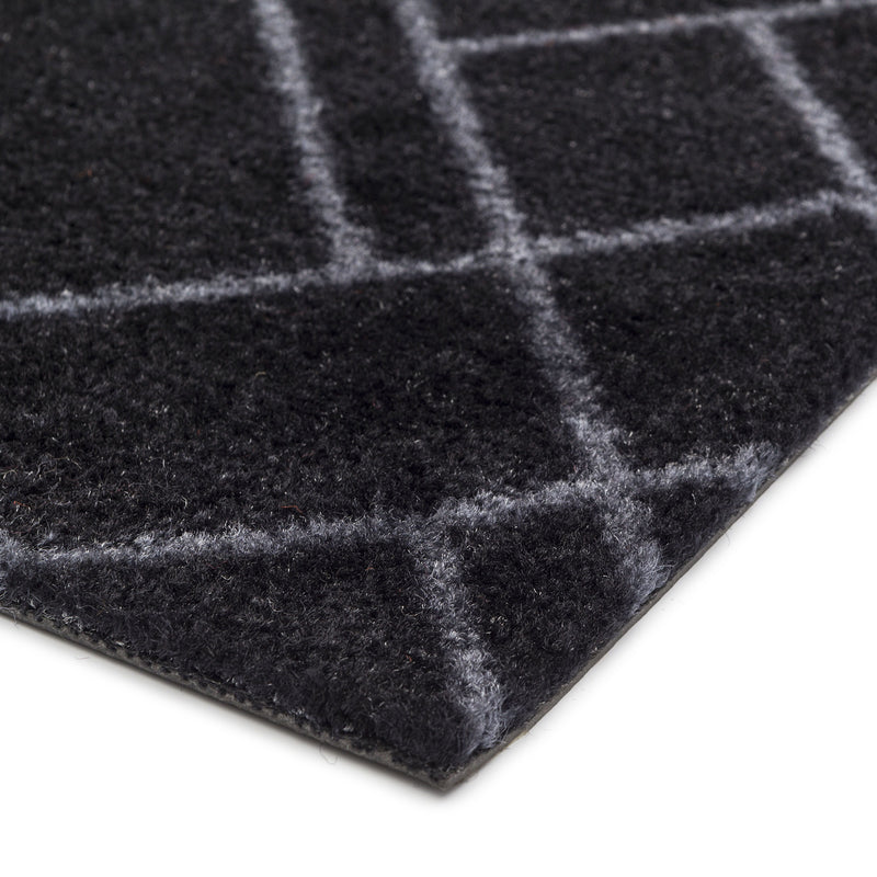 FLOOR MAT 67 x 120 cm - LINES BLACK/GREY