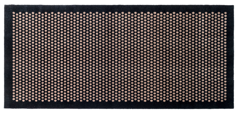 FLOOR MAT 90 x 200 CM - DOT BLACK/SAND