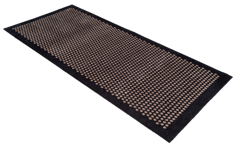 FLOOR MAT 90 x 200 CM - DOT BLACK/SAND