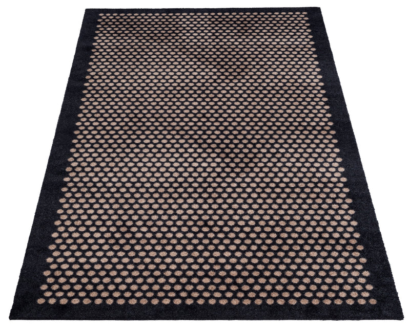 FLOOR MAT 90 x 200 CM - DOT BLACK/SAND