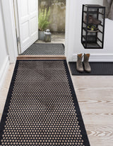 FLOOR MAT 90 x 200 CM - DOT BLACK/SAND