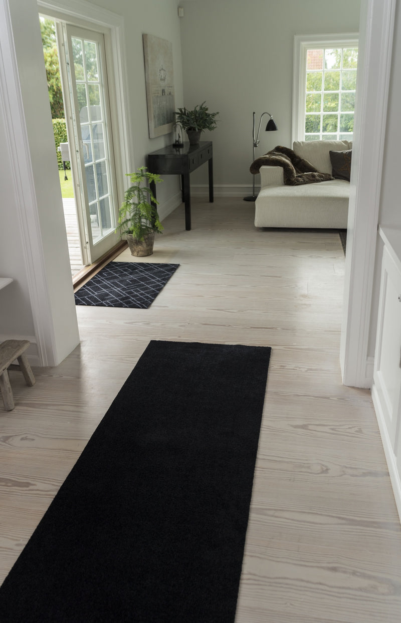 FLOOR MAT 90 x 200 CM - UNI color BLACK
