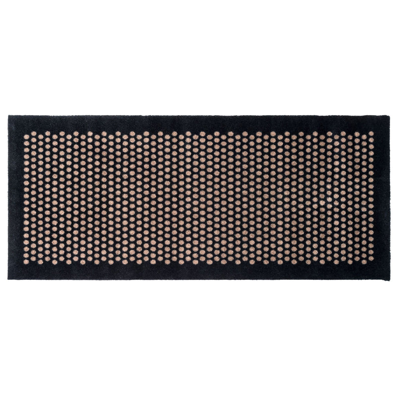 FLOOR MAT 67 x 150 CM - DOT BLACK/SAND