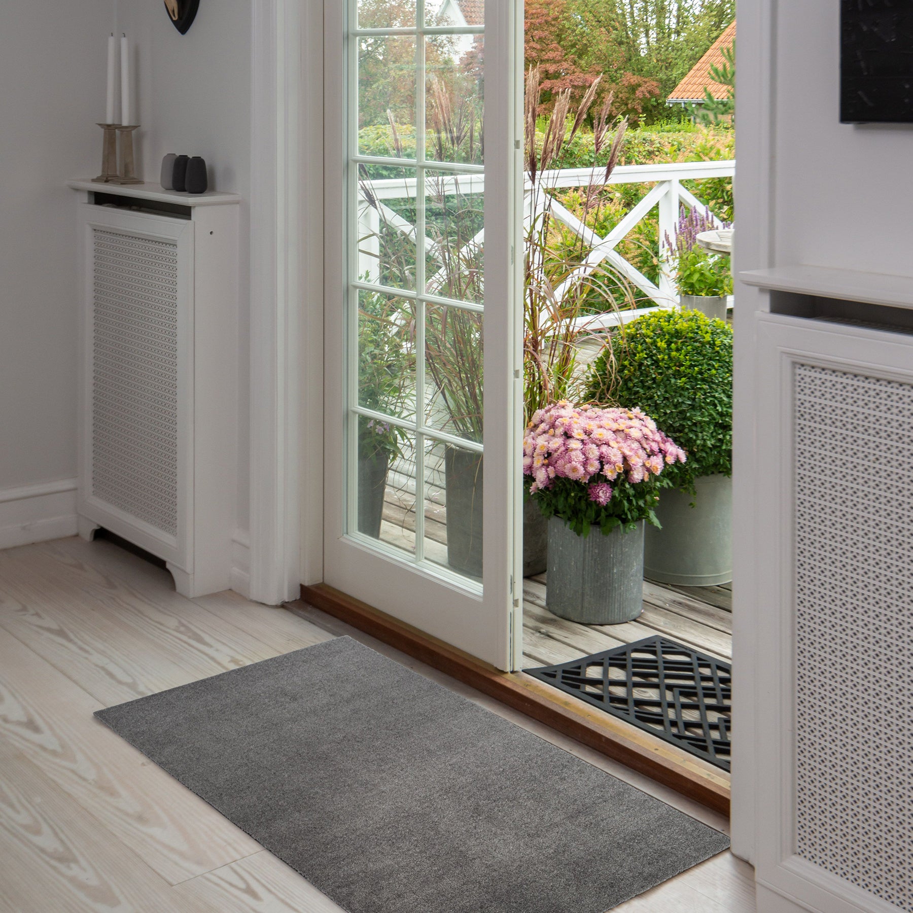 FLOOR MAT 67 x 120 cm - UNICOLOR STEELGREY