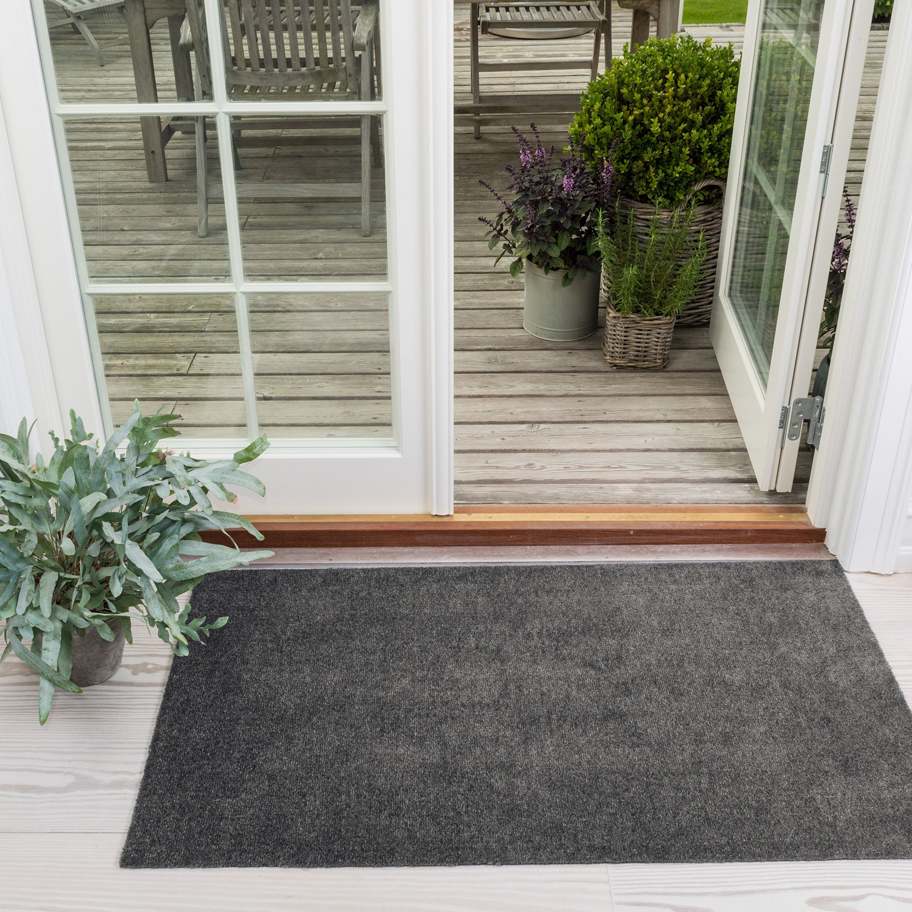 FLOOR MAT 67 x 120 cm - UNICOLOR STEELGREY