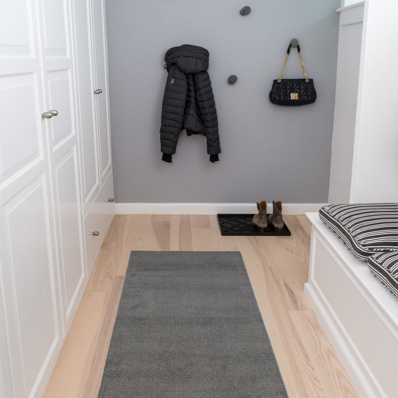 FLOOR MAT 67 x 200 cm - UNI COLOR STEELGREY
