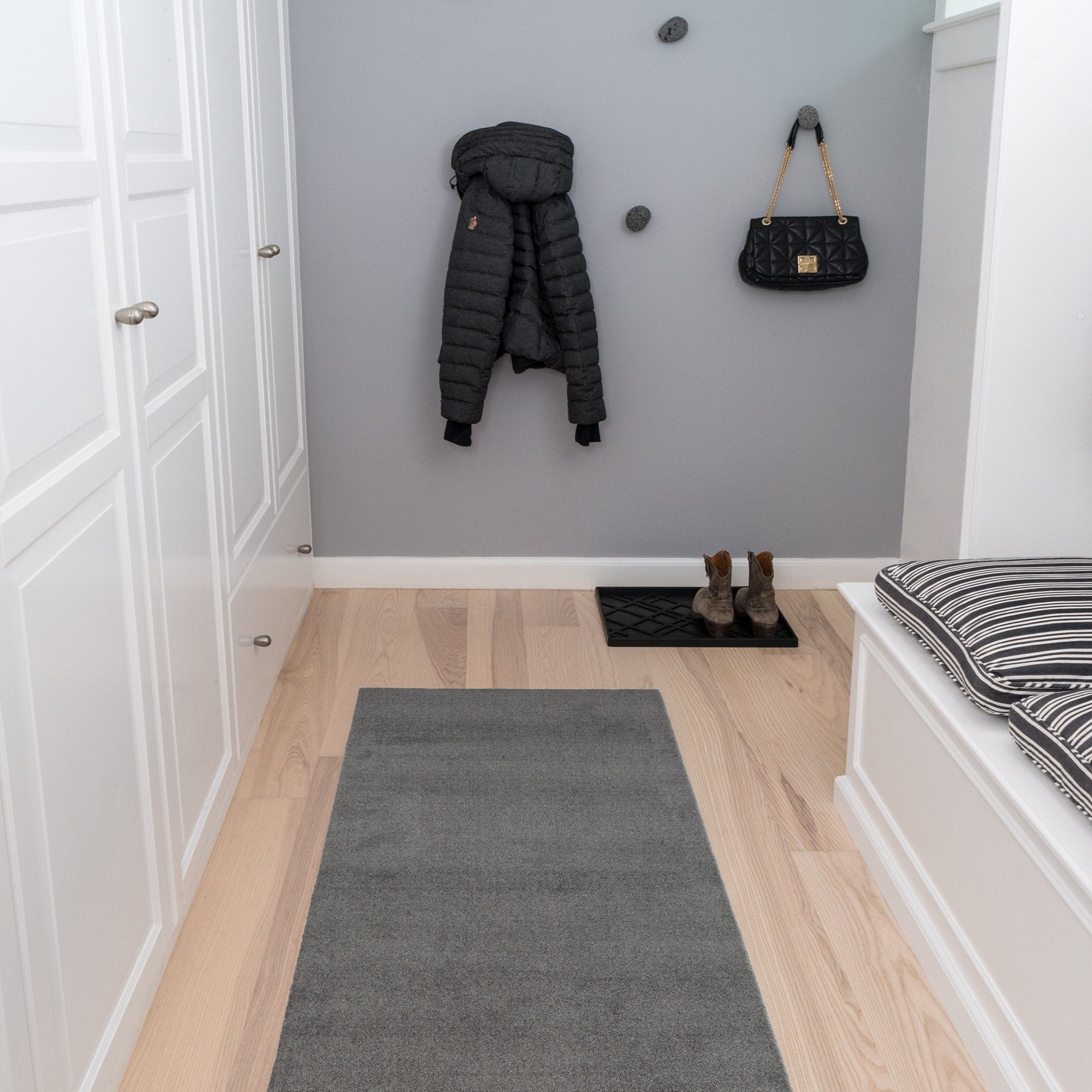 FLOOR MAT 90 x 200 cm - UNICOLOR STEELGREY
