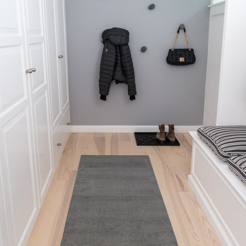 FLOOR MAT 90 x 200 cm - UNI COLOR STEELGREY