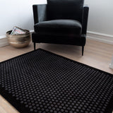 FLOOR MAT 90 x 130 CM - DOT BLACK/GREY