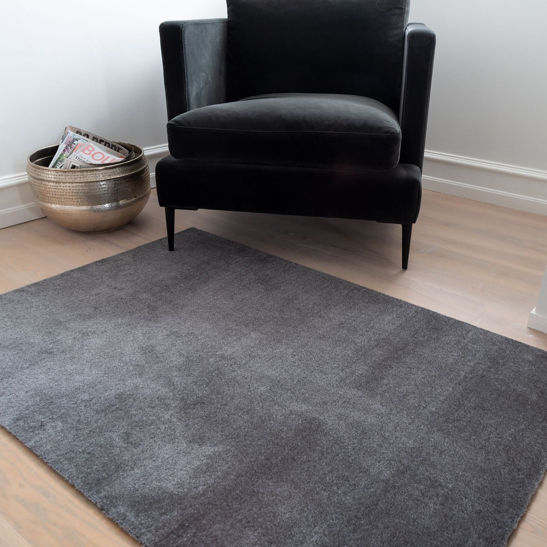 FLOOR MAT 90 x 130 CM - UNI COLOR STEELGREY
