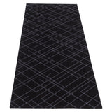 FLOOR MAT 67 x 200 CM LINES/BLACK GREY