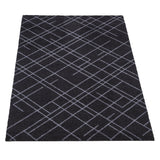 FLOOR MAT 67 x 120 cm - LINES BLACK/GREY