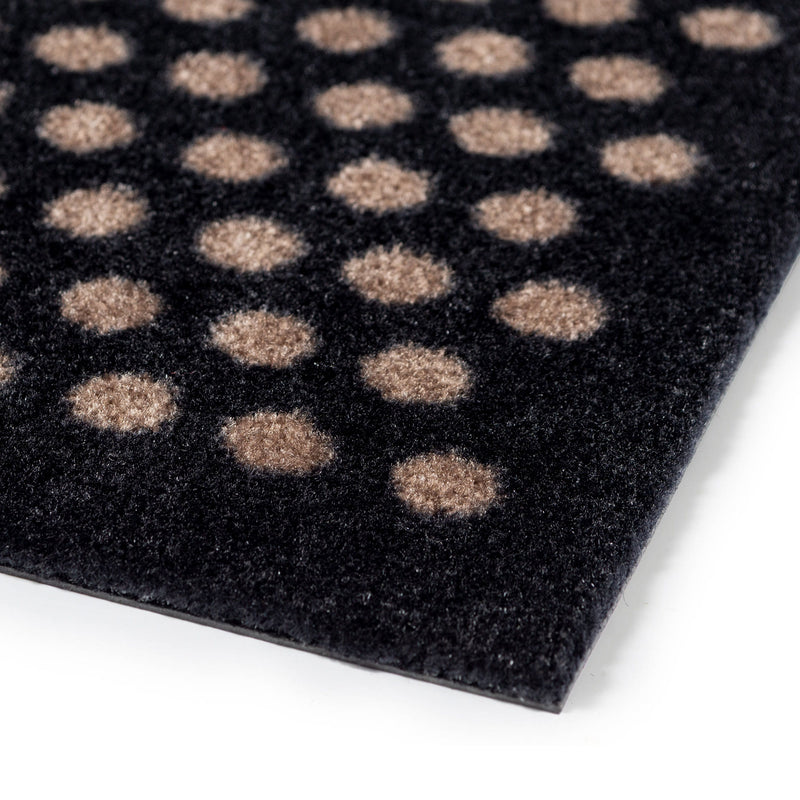 FLOOR MAT 67 x 120 CM - DOT BLACK/SAND