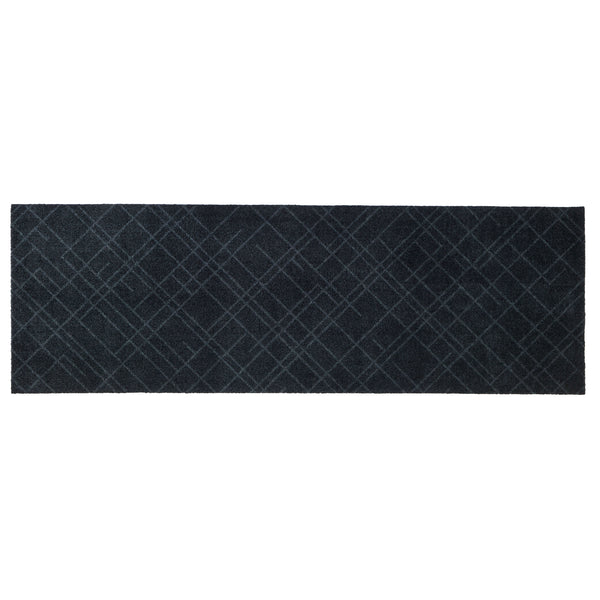 FLOOR MAT 67 x 200 CM LINES/DARK GREY