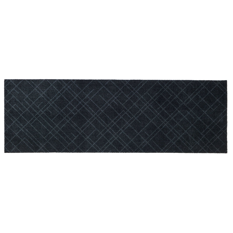 FLOOR MAT 67 x 200 CM LINES/DARK GREY