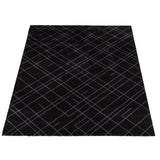 FLOOR MAT 90 X 130 CM - LINES BLACK/GREY