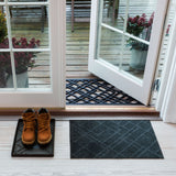 FLOOR MAT 40 x 60 cm - LINES / DARK GRAY