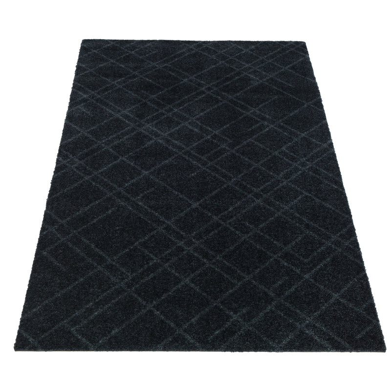 FLOOR MAT 67 x 120 cm - LINES/DARK GREY