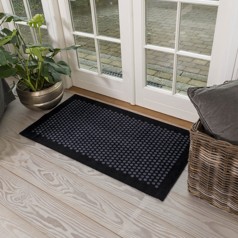 FLOOR MAT 67 x 120 CM - DOT BLACK/GREY