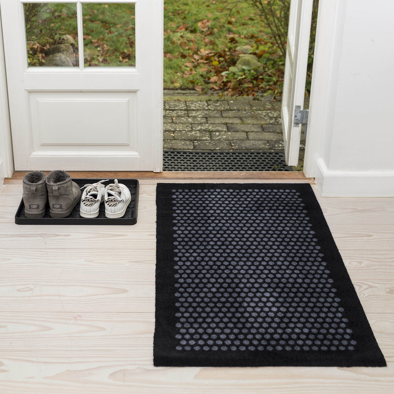 FLOOR MAT 67 x 120 CM - DOT BLACK/GREY