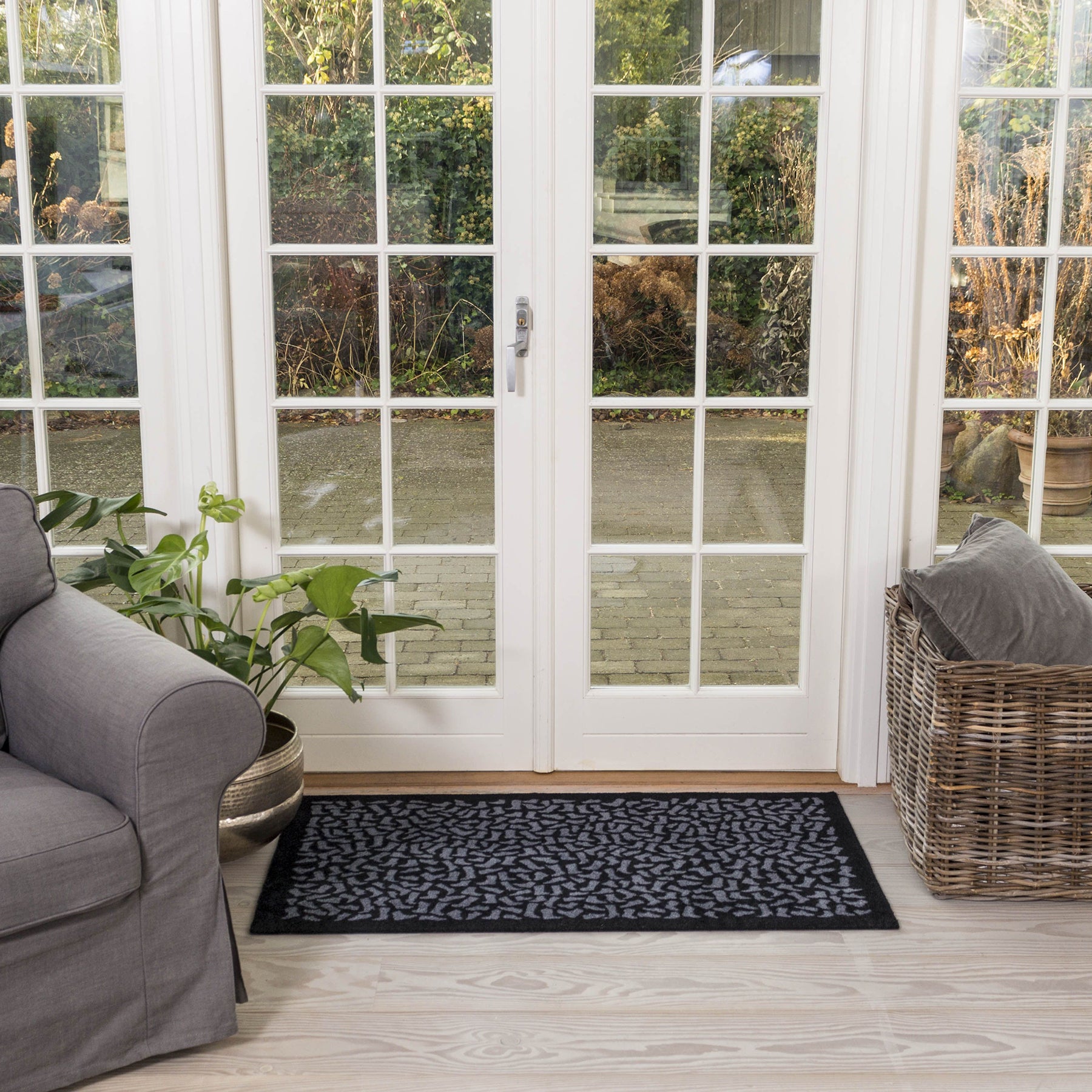 FLOOR MAT 67 x 120 CM - FOOTWEAR/BLACK GREY