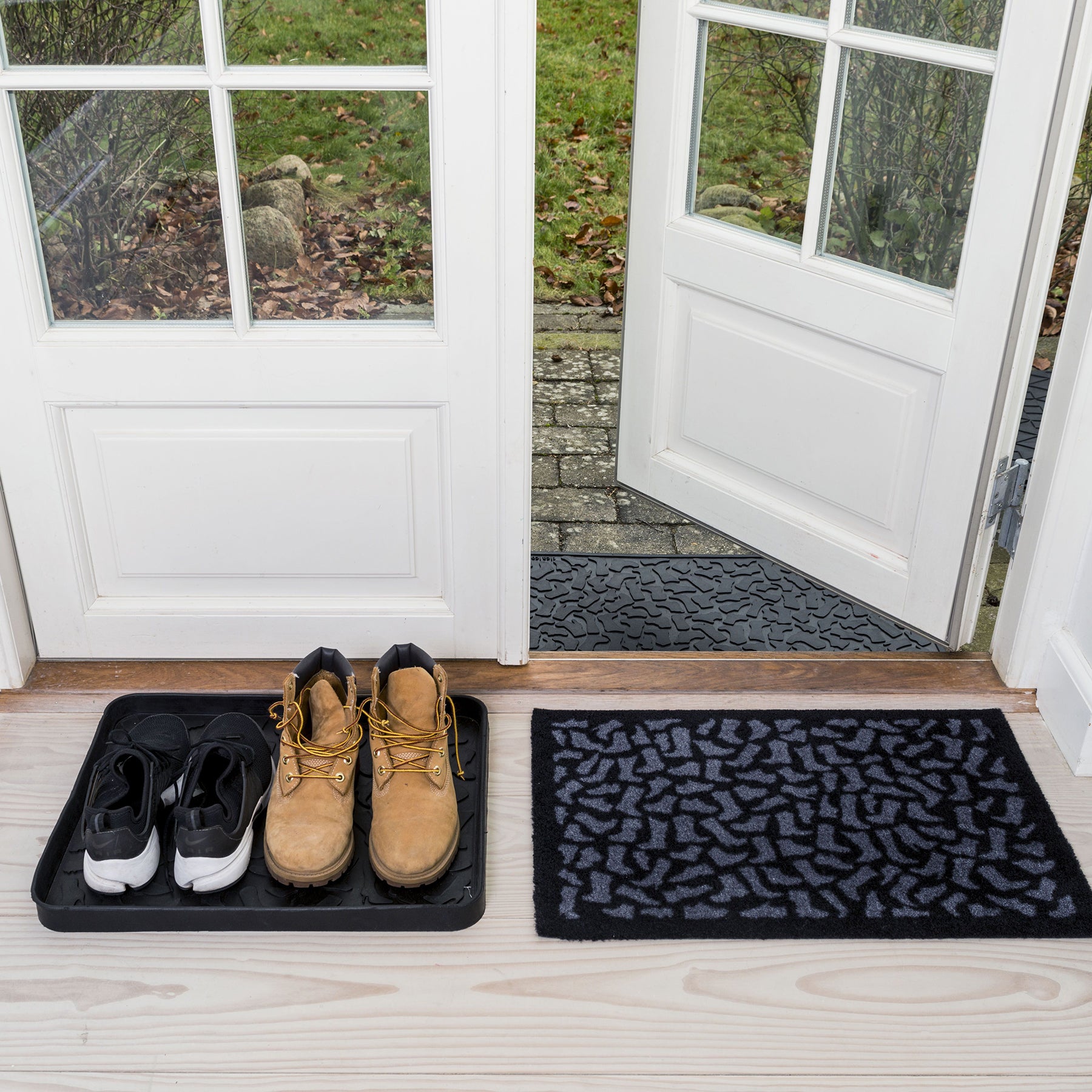 50% OFF - FLOOR MAT 40 X 60 cm - FOOTWEAR/BLACK GREY