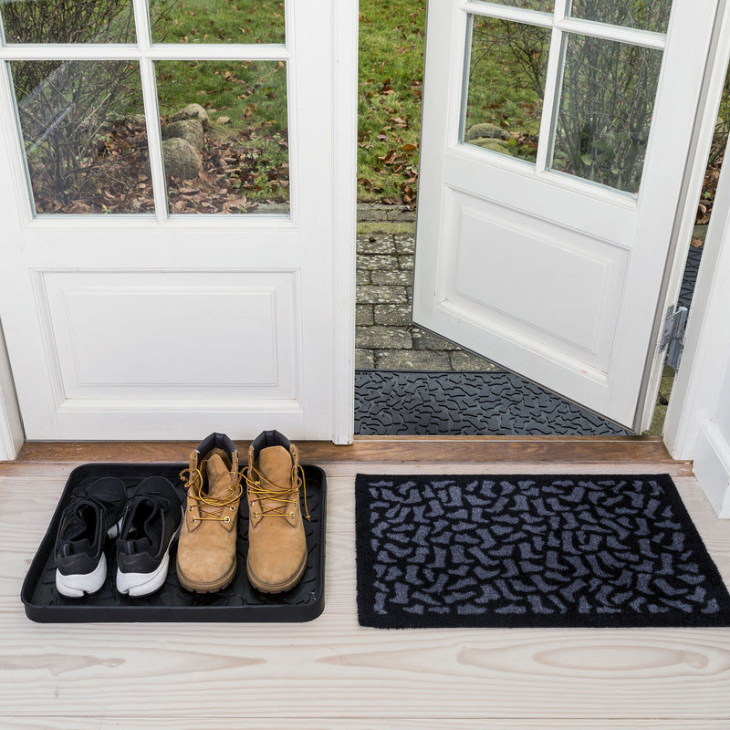FLOOR MAT 40 X 60 cm - FOOTWEAR/BLACK GREY