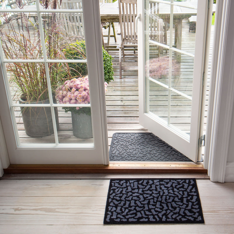 FLOOR MAT 40 X 60 cm - FOOTWEAR/BLACK GREY